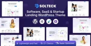 SolTeck - Software, Startup & SaaS Landing WordPress Theme 95% OFF