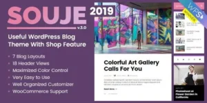 Souje - Personal WordPress Blog Theme 95% OFF