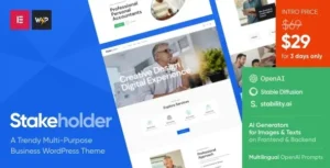 Stakeholder– Business WordPress Theme 95% OFF