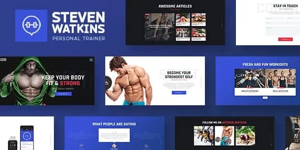 Steven Watkins – Personal Gym Trainer & Nutrition Coach WordPress Theme 95% OFF