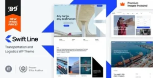 SwiftLine - Transportation Logistics WordPress Theme 95% OFF
