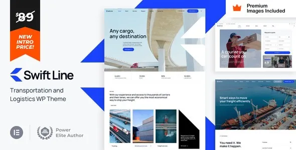SwiftLine – Transportation Logistics WordPress Theme 95% OFF