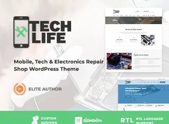 TechLife – Electronics Repair Shop WordPress Theme | 95% OFF