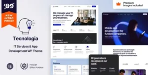 Tecnologia IT SAAS Software Technology WordPress Theme 95% OFF
