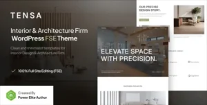 Tensa - Interior Design & Architecture Firm FSE WordPress Theme 95% OFF