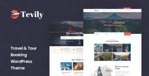 Tevily - Travel & Tour Booking WordPress Theme 95% OFF