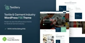 Textilery – Textile & Garment Industry FSE WordPress Theme 95% OFF