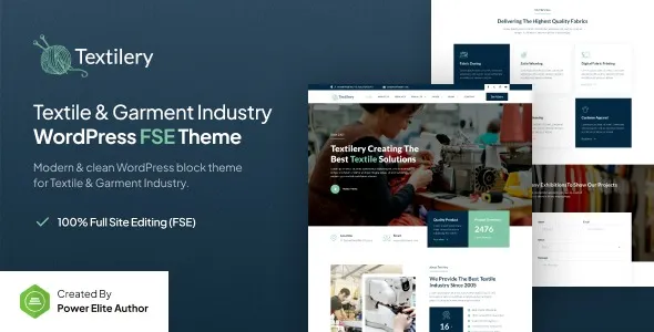 Textilery – Textile & Garment Industry FSE WordPress Theme 95% OFF