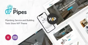The Pipes - Plumbing Service and Building Tools Store WordPress Theme 95% OFF