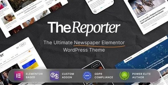 The Reporter – Newspaper Editorial WordPress Theme 95% OFF