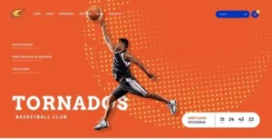 Tornados - Basketball NBA Team WordPress Theme 95% OFF
