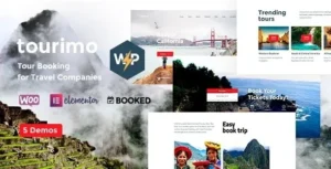 Tourimo – Tour Booking WordPress Theme 95% OFF