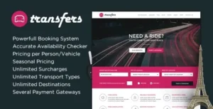 Transfers – Transport and Car Hire WordPress Theme 95% OFF
