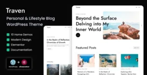Traven - Personal & Lifestyle Blog WordPress Theme 95% OFF