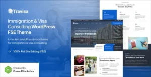 Travisa - Immigration & Visa Consulting FSE WordPress Theme 95% OFF