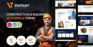 Vastcon - Construction & Building WordPress Theme 95% OFF
