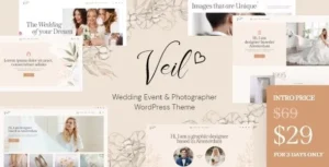 Veil – Wedding Event & Photographer Theme 95% OFF