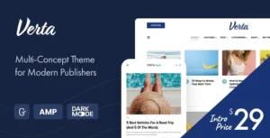 Verta - Multi-Concept WordPress Theme 95% OFF