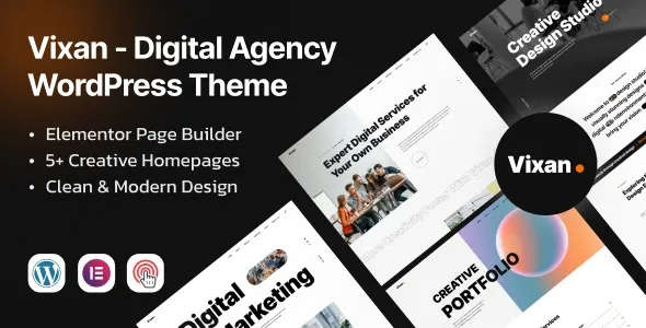Vixan – Digital Agency Portfolio Elementor WordPress Theme 95% OFF