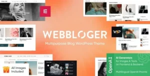 Webbloger - Multipurpose Blog WordPress Theme 95% OFF