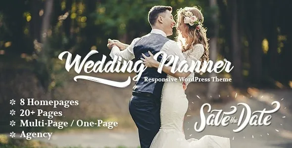 Wedding Planner – Responsive WordPress Theme 95% OFF