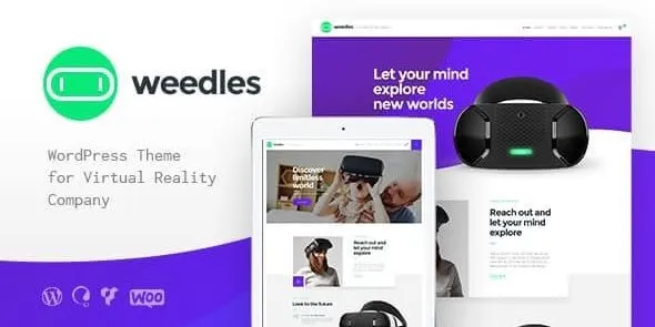Weedles – Virtual Reality Landing Page & Store WordPress Theme 95% OFF