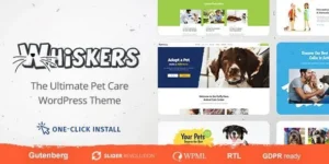 Whiskers – Pets Store, Vet Clinic, Animal Adoption Theme 95% OFF