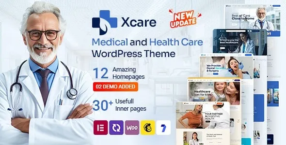 Xcare – Medical and Health Care WordPress Theme 95% OFF