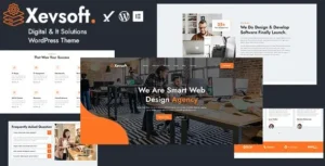 Xevsoft - Digital & It Solutions WordPress Theme 95% OFF