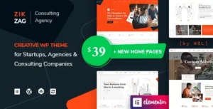 ZikZag – Consulting & Agency WordPress Theme 95% OFF
