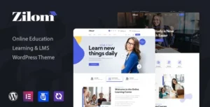 Zilom - Online Education Learning WordPress Theme 95% OFF