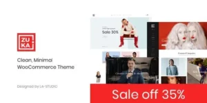 Zuka - Clean, Minimal WooCommerce Theme 95% OFF
